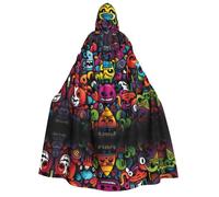 WZYCWB Wacky Dolls. Cape à capuche imprimée - Parfait pour les fêtes d'Halloween, les spectacles théâtraux et les séances photo.