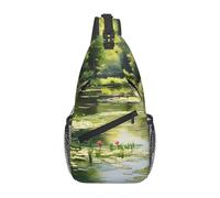 WZYCWB Water Lilies in the Pond Sac de poitrine multifonctionnel Sac à dos de voyage randonnée Sac à dos pour homme Sac à bandoulière