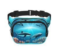 WZYCWB Whales Under The Sea Sac banane de sport, sac à bandoulière tendance et tendance, petit sac de voyage léger