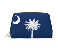 WZYCWB Wyoming State Flag Imprimé Sac Cosmétique en Cuir Sac Cosmétique Élégant et Portable Sac de Rangement Cosmétique, Drapeau de la Caroline du Sud, Taille unique