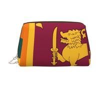 WZYCWB Wyoming State Flag Imprimé Sac Cosmétique en Cuir Sac Cosmétique Élégant et Portable Sac de Rangement Cosmétique, Drapeau du Sri Lanka, Taille unique