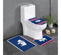 WZYCWB Wyoming State Flag Lot de 3 tapis de salle de bain, tapis de chambre à coucher, tapis de cuisine, baignoire et décoration d'intérieur