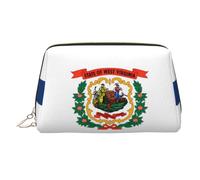 WZYCWB Wyoming State Flag Sac à cosmétiques en cuir imprimé pour femme élégant et doux durable, Drapeau de la Virginie occidentale, Taille unique