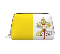 WZYCWB Wyoming State Flag Sac à cosmétiques en cuir Motif drapeau de l'État du Wyoming Parfait pour les bagages à main ou l'organisation de la maison, Drapeau du Vatican, Taille unique