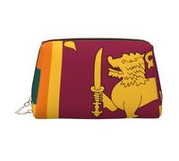 WZYCWB Wyoming State Flag Sac à cosmétiques en cuir Motif drapeau de l'État du Wyoming Parfait pour les bagages à main ou l'organisation de la maison, Drapeau du Sri Lanka, Taille unique