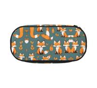 WZYCWB Yellow Fox Trousse à crayons de grande capacité - Boîte de rangement multifonctionnelle, portable et durable pour fournitures de bureau et scolaires, Noir , Taille unique, Trousse de beauté