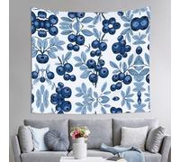 WZYCWB Yummy myrtilles. Tapisserie à motifs, parfaite pour le salon ou la chambre à coucher, crée une maison chaleureuse et accueillante