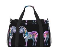 WZYCWB Zebra Sac de voyage portable Sac de week-end Sac de fitness Sac de yoga adapté pour le fitness et d'autres scénarios