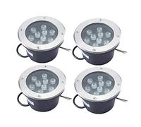 WZYDYDY Spot LED Encastrable Exterieur IP67 AC85-265V 9W 810LM Intégré Lumières De Paysage Pelouse Jardin [Classe D'efficacité Énergétique A ++] 4PACK(Blue,24W)