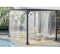 WZYJLyds Bâche Extérieure Transparent 0,35mm PVC Imperméable Belvédère Panneau Latéral Rideau avec des Oeillets, Personnalisable