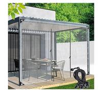 WZYJLyds Panneaux Latéraux de Belvédère, Transparent Imperméable Bâche Rideaux Extérieurs avec Porte Zippée, pour Pergola, Porche, Personnalisable