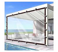 WZYJLyds Panneaux Latéraux Étanches avec Œillets 0,12mm Jardin Gazébos Rideau PVC Plastique Écran de Partition, Personnalisable