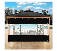 WZYJLyds Pergola Panneau de Bâche Transparente, Extérieur Rideau de Bâche Claire Imperméable, avec Fermeture Éclair, Rideau de Pluie, Bâche Étanche PVC, avec Œillets, Personnalisable