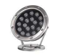 WZYJLyds Projecteur D'étang sous-Marin LED D'éclairage de Fontaine Basse Tension 12V IP68 Étanche Acier Inoxydable Éclairage sous Marin pour Piscine, Fontaine, Étang(Blanc Chaud,18W)