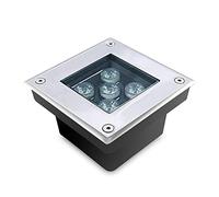 WZYJLyds Spot LED Exterieur Encastrable Carré basse tension Lumière Souterraine IP67 5W spots LED encastrables au sol pour cour, jardin, terrasse(Warm White light,12V)