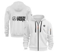 WZYRZ Sweat à capuche imprimé Linkin Park pour homme, veste confortable, fermeture éclair complète, vêtements de sport, sweat à capuche, hauts à manches longues,B-3x_l