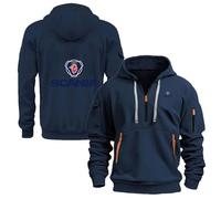 WZYRZ Sweat à capuche pour homme, haut d'extérieur pour SCANIA, pulls molletonnés, vêtements de sport à manches longues, manteau d'entraînement à demi-fermeture éclair, veste,D-l