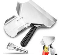 WZYTEU 1 Pcs Pelle a Frite, 22.5 x 21cm Acier Inoxydable Pelle à Popcorn Avec la Poignée, Français Fry Scoop Pour Frites, Pop-Corn, Bonbons, Snacks