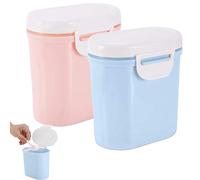 WZYTEU 2 Pcs Doseur de Lait Bebe, Portable Boite Doseuse Lait Poudre avec Niveleur et Cuillère pour Stockage Lait en Poudre et Collations de Fruits