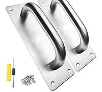 WZYTEU 2 Pcs Poignée Porte Coulissante, Robuste Poignee de Porte Exterieur en Acier Inoxydable pour Portes de Grange Porte Coupe-Feu Porte Toilette Abri de Jardin et Garage