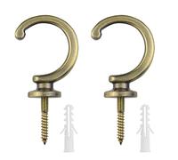WZYTEU 4 Pcs Retenue de Rideau, Vintage Embrasses à Rideaux Métal pour Suspendre Les Rideaux, Chapeau, Vêtements, Clés ou Sacs, avec Tube d'expansion(Bronze)