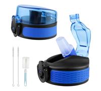 WZYTEU Lot de 2 couvercles de rechange, bouchon anti-fuite en 1 clic pour bouteilles de 1000 ml, passe au lave-vaisselle, adapté aux enfants