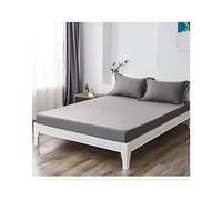 Wzywai Drap Housse 120x190/200cm Drap de lit 100% Coton Bonnet Elastique 15cm pour Matelas Mince Protege Matelas Housse Matelas 1 Personne Fitted Sheet (Color : Graey, Size : 120x190cm)