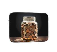 WZYWHJ A can filled with gold Coins Printing Shockproof Portable Laptop Sleeve Case 10" for Men and Women Business Travel School Office Daily Use
