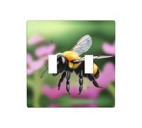 WZYWHJ A Little Bee Plaque murale décorative imprimée durable et élégante pour zones résidentielles et commerciales 11,4 x 11,4 cm