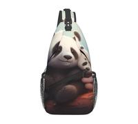 WZYWHJ Adorable panda (1) Sac à bandoulière décontracté pour homme avec grande capacité de stockage et bandoulière réglable