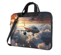 WZYWHJ Airplanes are soaring Prints Sac pour ordinateur portable avec intérieur doux, plusieurs poches, idéal pour les hommes, les voyages et les affaires, Noir/blanc, 13 inch