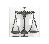 WZYWHJ Ancient Balance Plaque murale décorative imprimée 11,4 x 11,4 cm, durable et élégante pour les zones résidentielles et commerciales