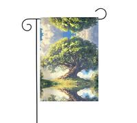 Wzywhj Ancient Oak Trees Drapeau de jardin d'été double face Décoration cour 30,5 x 45,7 cm