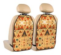 WZYWHJ Ancient Wallpaper Lot de 2 coussins de rangement anti-coups de pied pour siège de voiture Motif papier peint multifonction