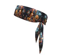 WZYWHJ Animation Art Bandeaux imprimés, serre-tête de sport, bandeau pour homme et femme, bandeau pour la course à pied, l'entraînement, le football