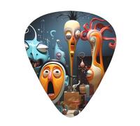 Wzywhj Animation Art Lot de 12 médiators imprimés pour guitare, prise en main facile à tenir dans les mains, ukulélé, guitare électrique ou acoustique