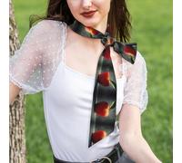 WZYWHJ Apple in the sketch Picture Foulard en soie à longues bandes pour femme, foulard en satin doux et soyeux