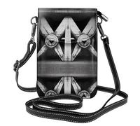 WZYWHJ Architecture en noir et blanc Picture Sac à bandoulière en cuir pour femme avec bandoulière réglable