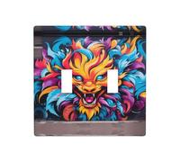 WZYWHJ Art Graffiti Fox Plaque murale décorative imprimée 11,4 x 11,4 cm, durable et élégante pour les zones résidentielles et commerciales