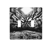 WZYWHJ Art Graffiti mural Panneau thermoplastique pour interrupteur mural décoratif qui n'est pas facilement endommagé