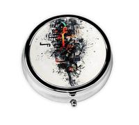 WZYWHJ Attitude Slogan Impression Circulaire Boîte à Médecine Rangement Portable Voyage avec Compartiments Mini Pilulier Distributeur de Pilules