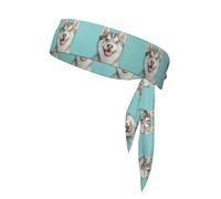 WZYWHJ Bandeau de sport à motif husky, bandeau de sport pour homme et femme, bandeau pour la course à pied, l'entraînement, le football