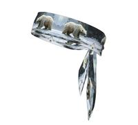 WZYWHJ Bandeau de sport avec image d'ours polaire humide pour homme et femme, bandeau pour la course à pied, l'entraînement, le football