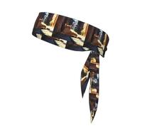 WZYWHJ Bandeau de sport avec motif chat errant dans l'allée - Pour homme et femme - Pour la course à pied, l'entraînement, le football