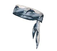 WZYWHJ Bandeau de sport avec motif de saut de dauphin, bandeau pour homme et femme, bandeau pour la course à pied, l'entraînement, le football