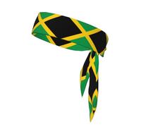 WZYWHJ Bandeau de sport imprimé drapeau de la Jamaïque pour homme et femme, bandeau pour la course à pied, l'entraînement, le football