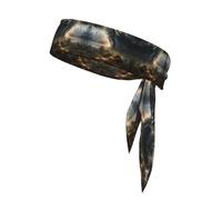 WZYWHJ Bandeau de sport imprimé tornade terrible pour homme et femme, bandeau pour la course à pied, l'entraînement, le football