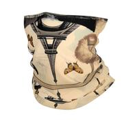 WZYWHJ Bandeau de sport multifonction avec motif Tour Eiffel et papillon