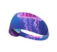 WZYWHJ Bandeau doux et absorbant pour entraînement de basket-ball rouge - Accessoire de cheveux idéal pour le yoga, la course à pied, et plus encore! Belle méduse imprimée