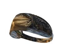 WZYWHJ Bandeau doux et absorbant pour entraînement de basket-ball rouge - Accessoire de cheveux idéal pour le yoga, la course à pied, et plus encore ! Image de crocodile énorme
